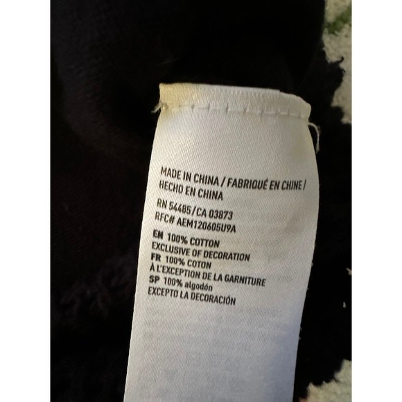 American Eagle Knitted Crop Top  Black Embroidered Flowers Y2K Festival Summer - Picture 7 of 7